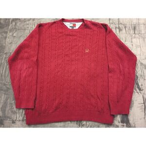 Tommy Hilfiger‎ Men's Red Cable Knit Crewneck Sweater XXL